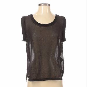 guess mesh glitter top size small